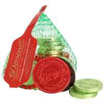 Hořké čokoládové mince 65 g Divine